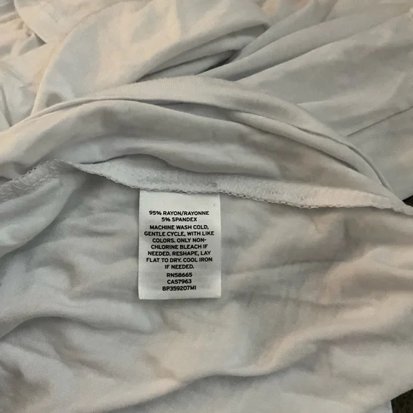 bp Women's White Long-Sleeve Peplum Top SZ L - Picture 5 of 5